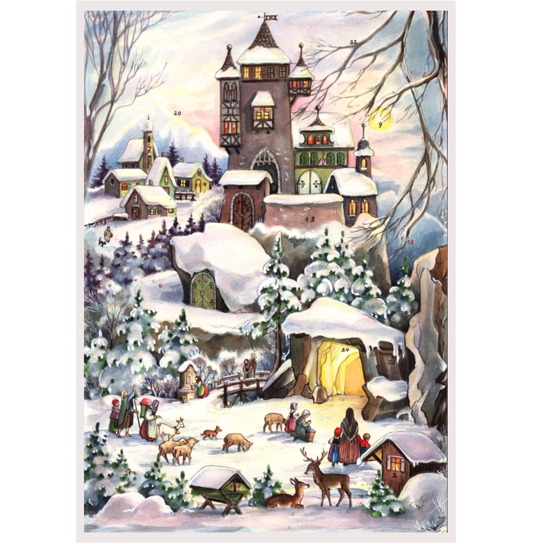 Adventskalender A4 "An der Burg" - Sellmer Adventskalender