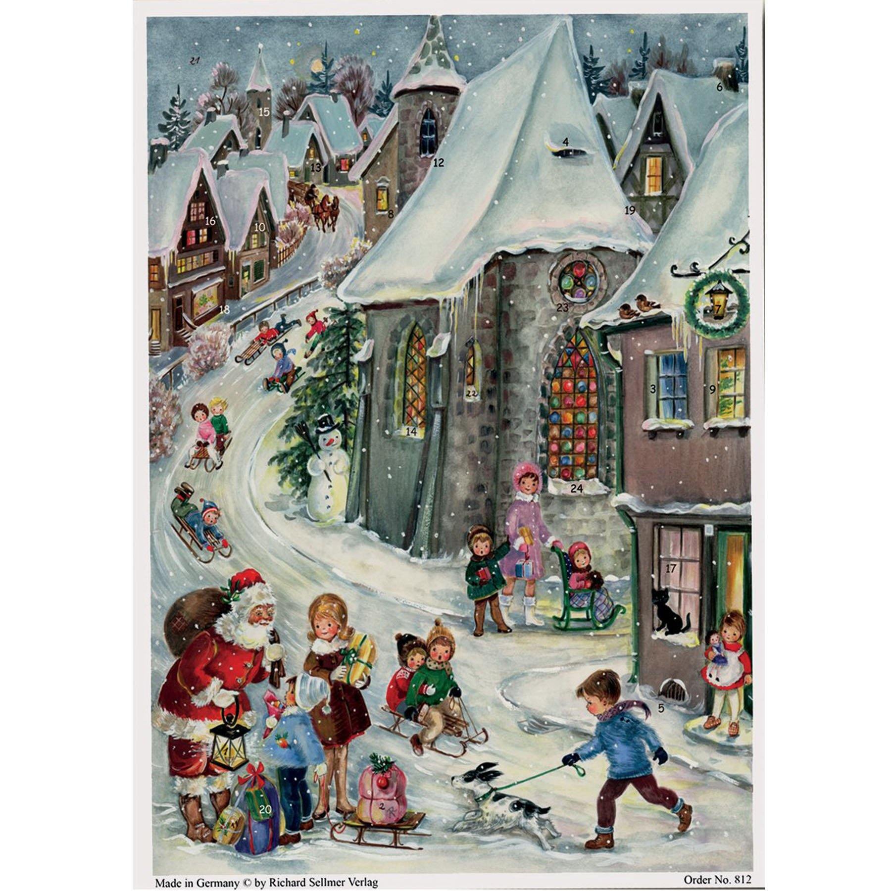 Adventskalender A4 "Rodelfreuden" - Sellmer Adventskalender