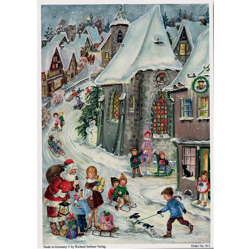 Advent calendar A4 "Sledding joys"