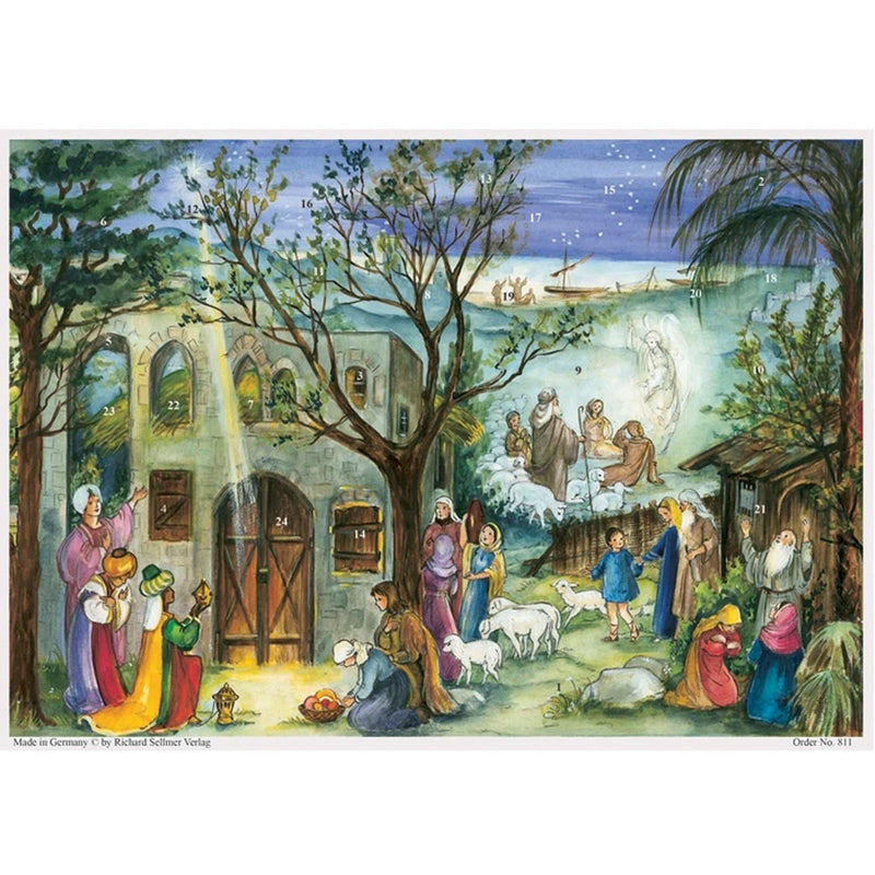 Advent calendar A4 "Stable of Bethlehem"