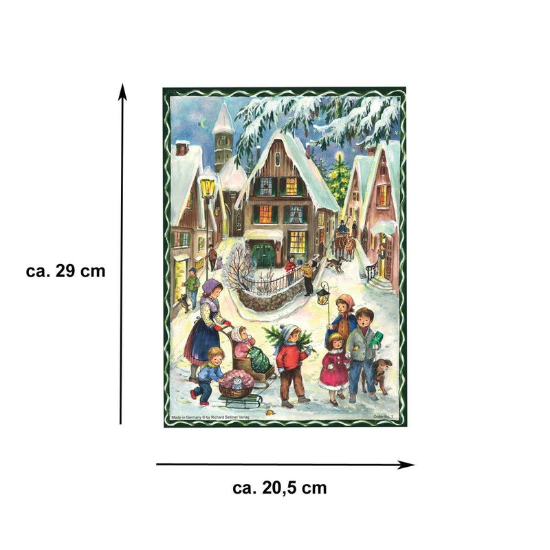 Adventskalender A4 "Weihnachten im Dorf" - Sellmer Adventskalender