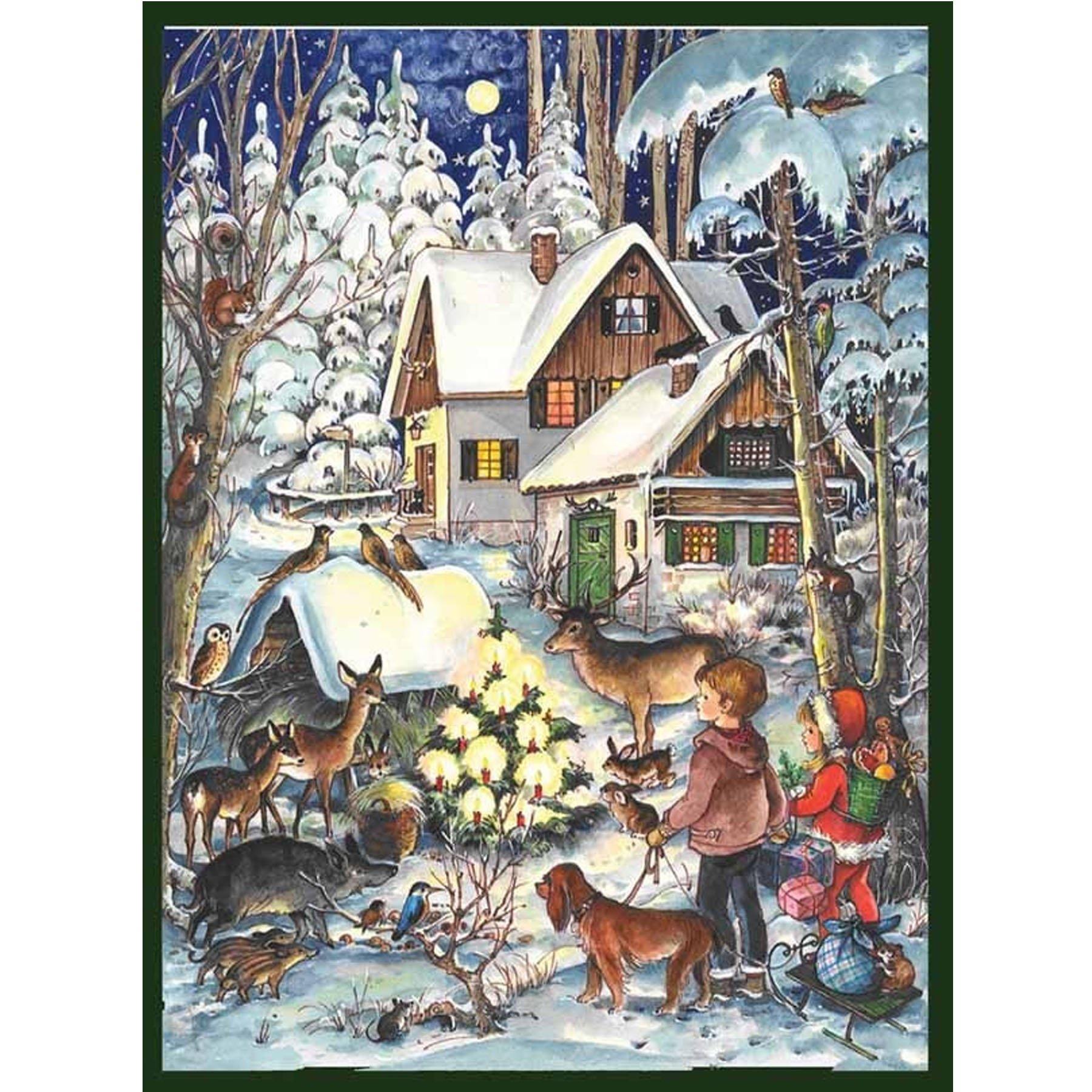 Adventskalender A4 "Winter bei den Tieren" - Sellmer Adventskalender