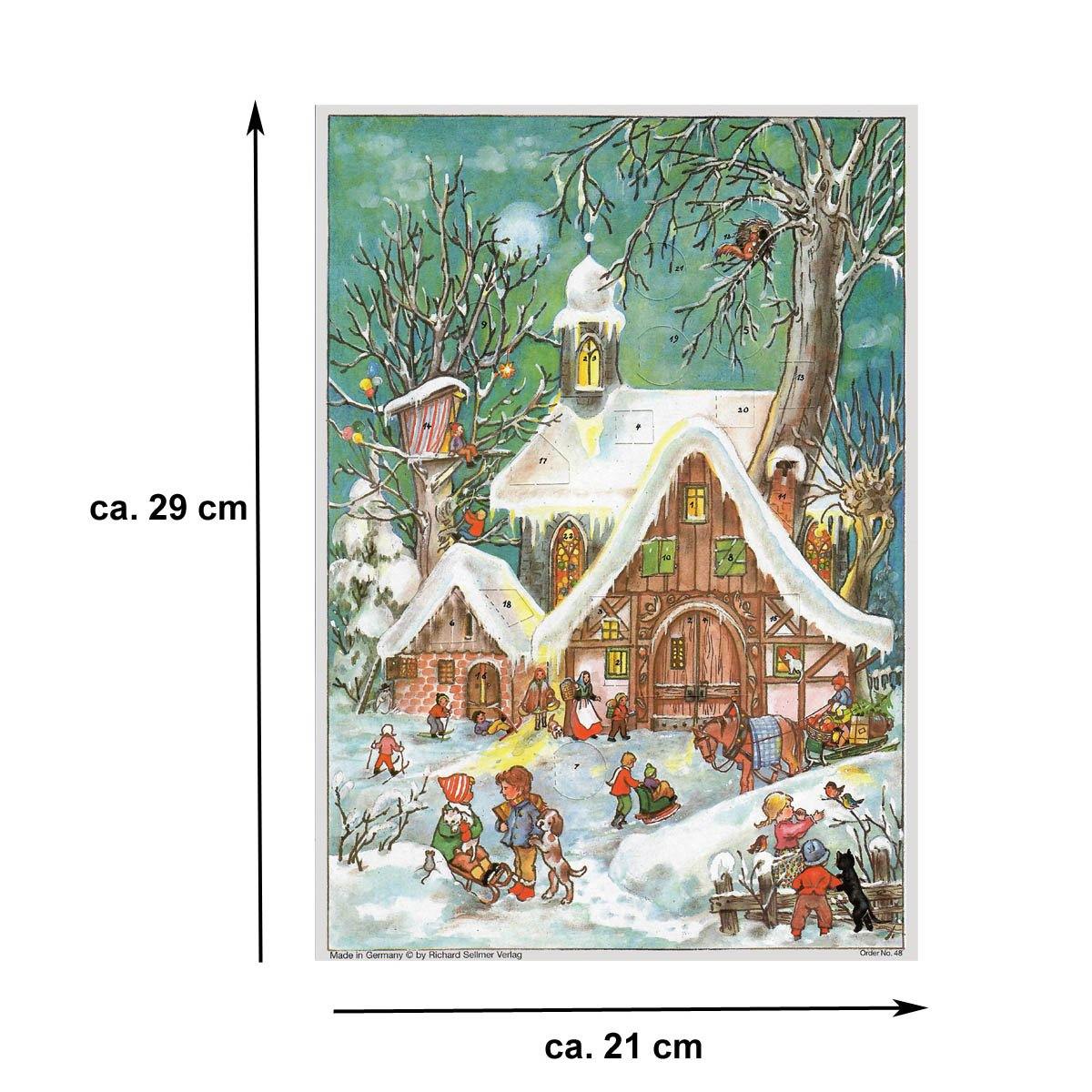 Adventskalender A4 "Winterliches Treiben" - Sellmer Adventskalender