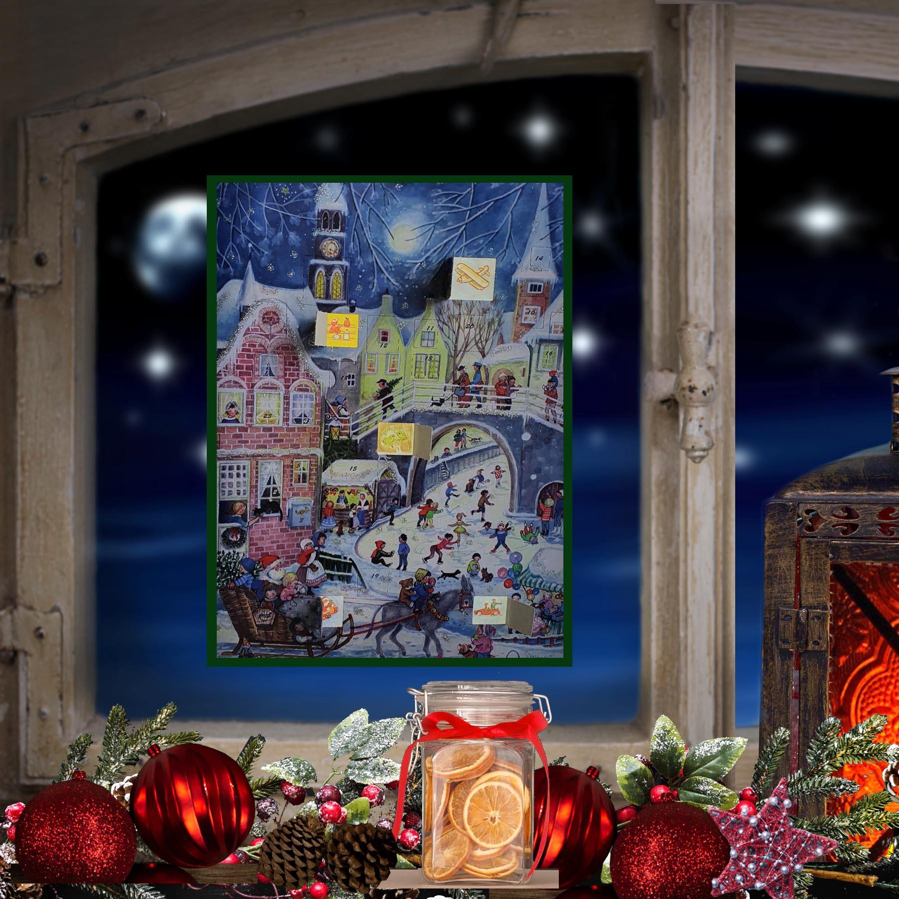 Adventskalender für Kinder "Buntes Treiben an der Brücke" - Sellmer Adventskalender