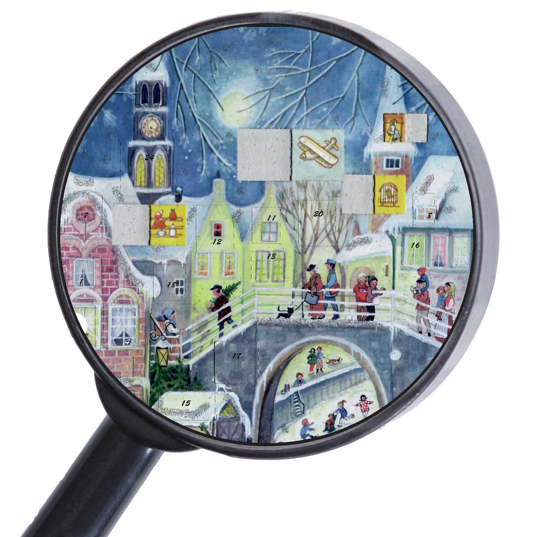 Adventskalender für Kinder "Buntes Treiben an der Brücke" - Sellmer Adventskalender thumbnail