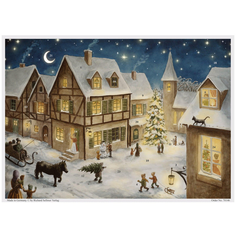 Advent calendar "Christmas Eve in the village"