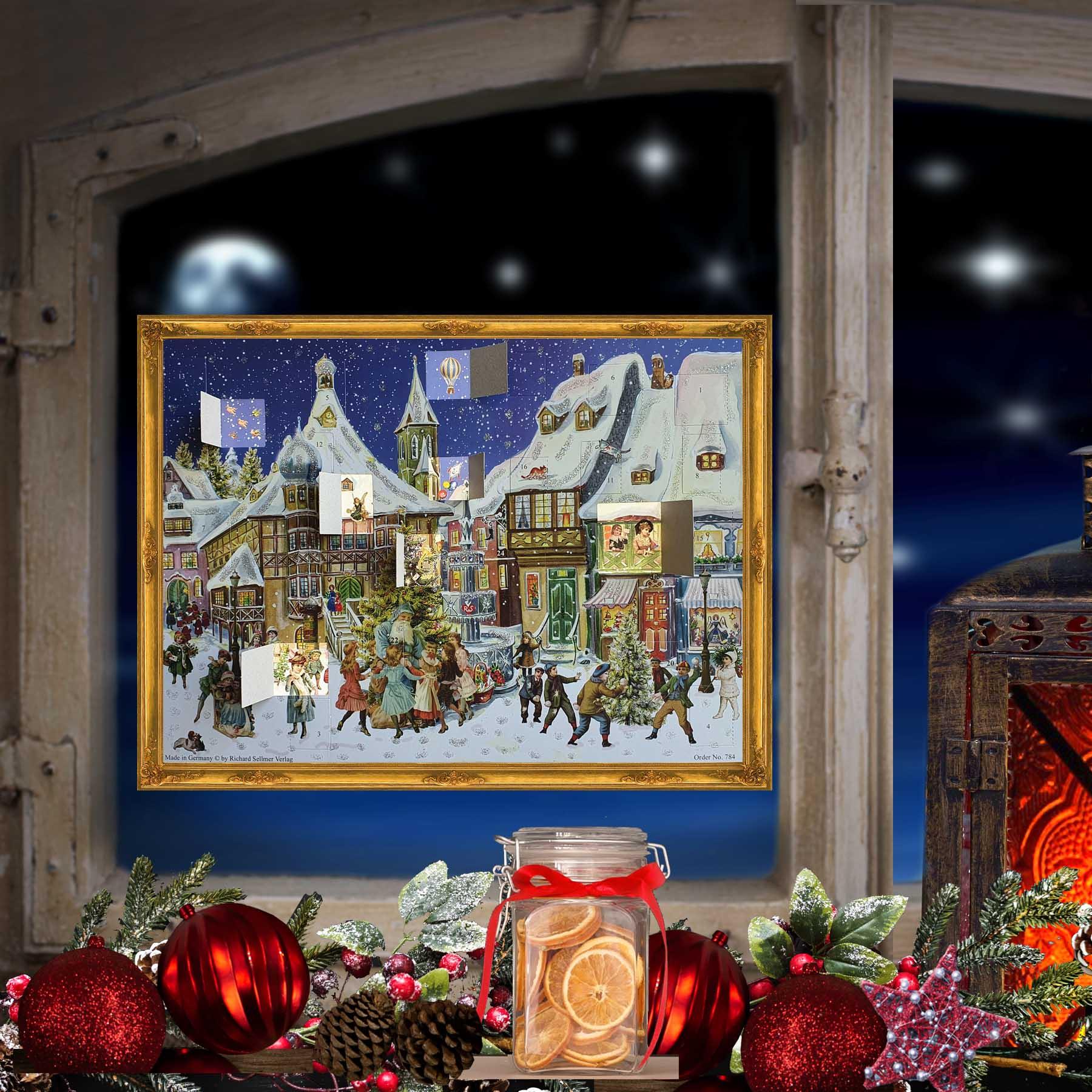 Papier Adventskalender "Altstadt" - Sellmer Adventskalender