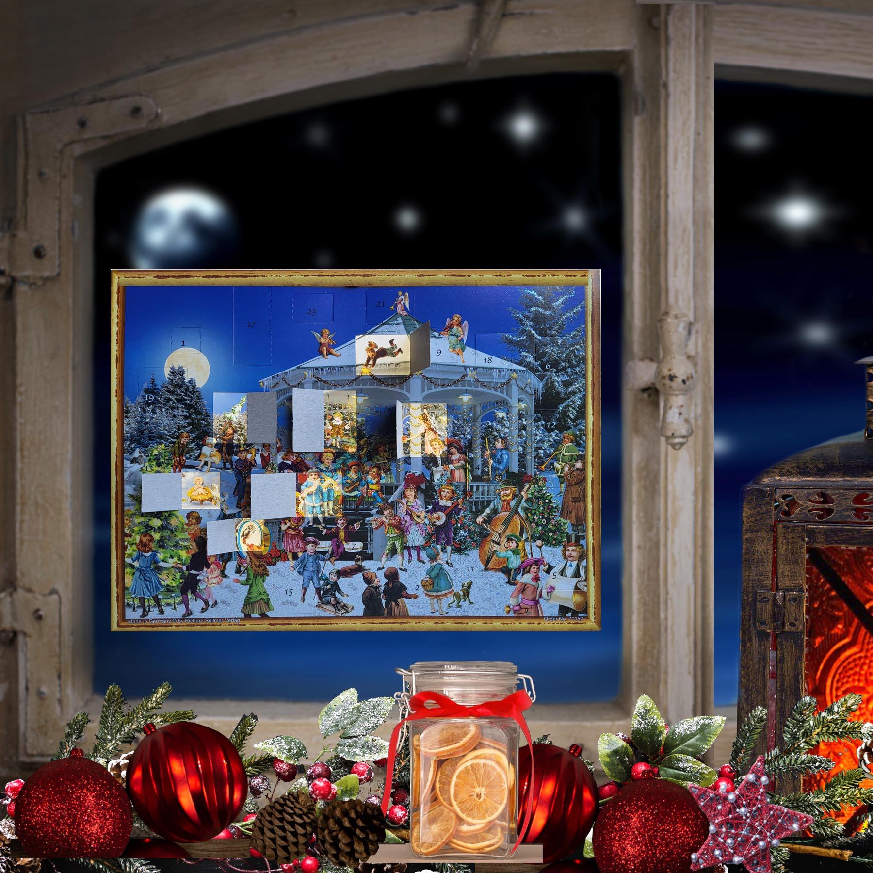 Papier Adventskalender "Am Pavillon" - Sellmer Adventskalender