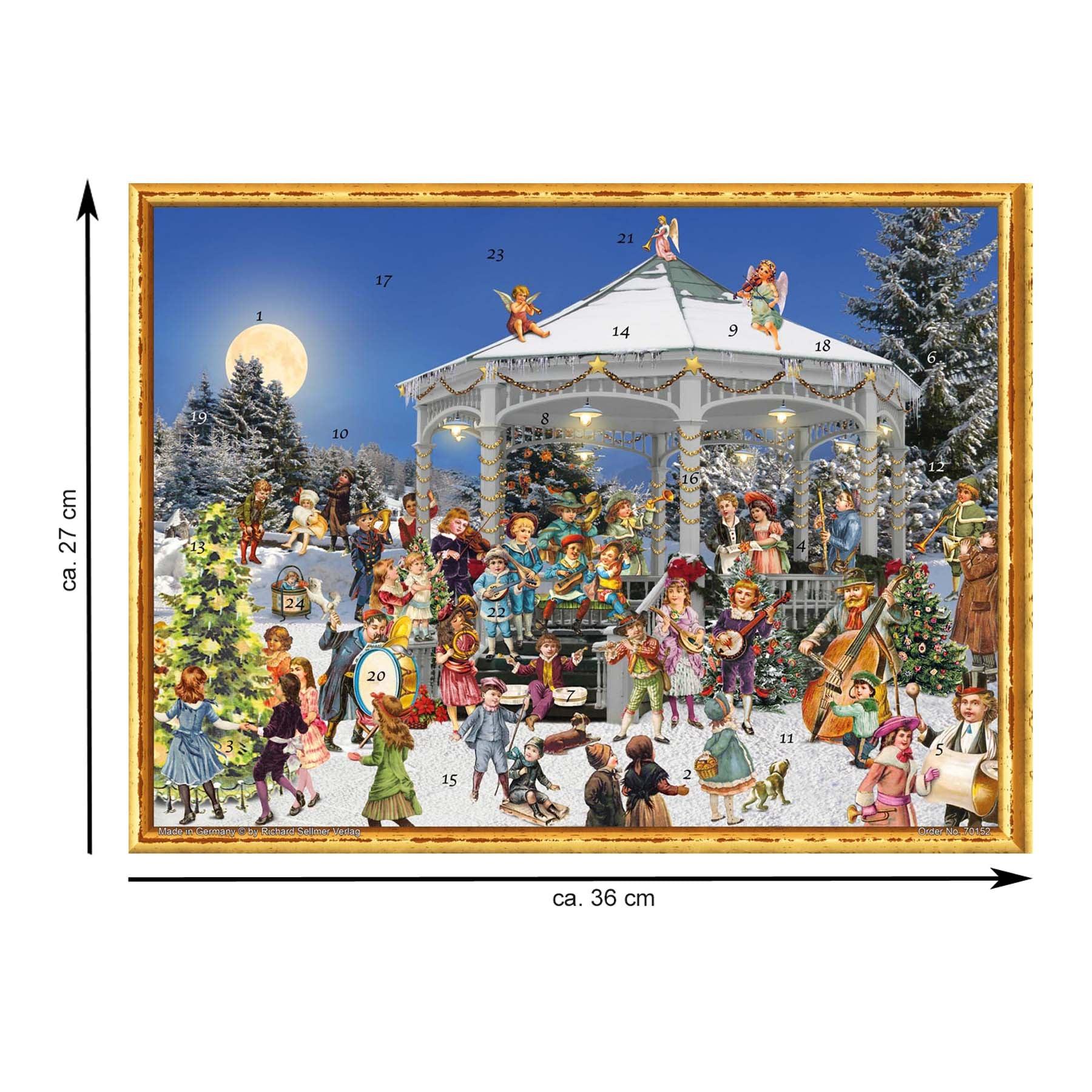 Papier Adventskalender "Am Pavillon" - Sellmer Adventskalender