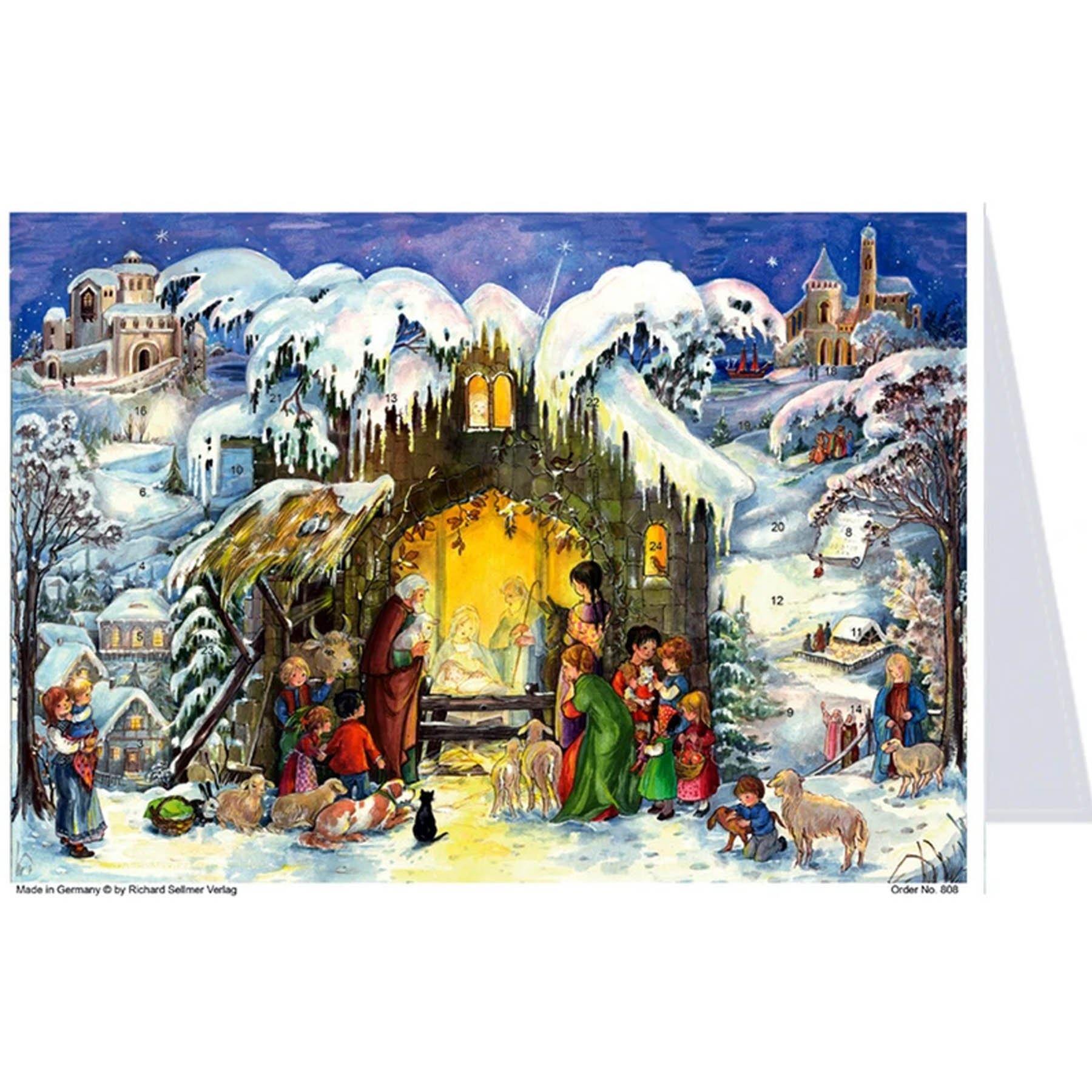 Postkarten-Adventskalender "Jesus ist geboren" - Sellmer Adventskalender