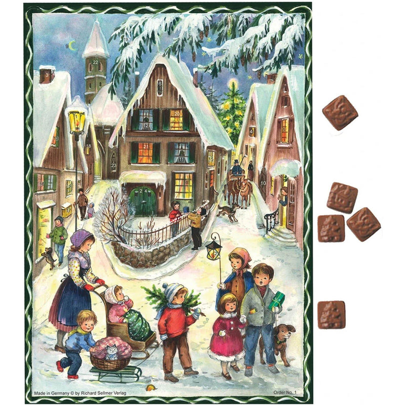 Chocolate Advent calendar "Christmas in the village"
