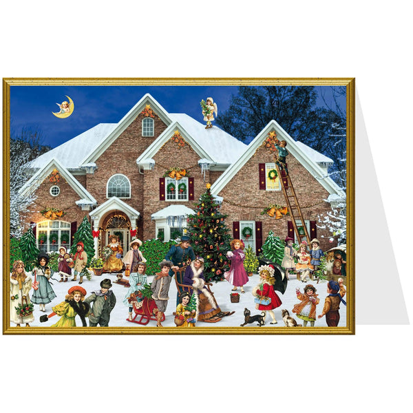 Weihnachtskarte "Viktorianisches Haus" - Sellmer Adventskalender